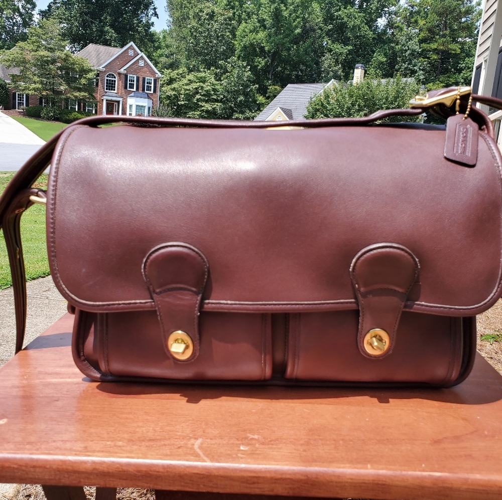 Vintage Coach Feild Bag Mahogany Brown